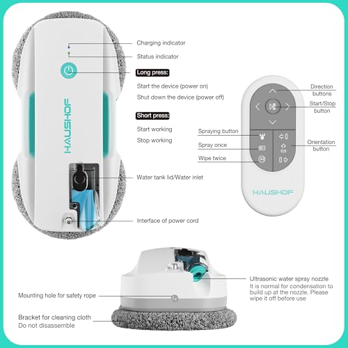 Robot Window Cleaner with 3800Pa Suction W8950