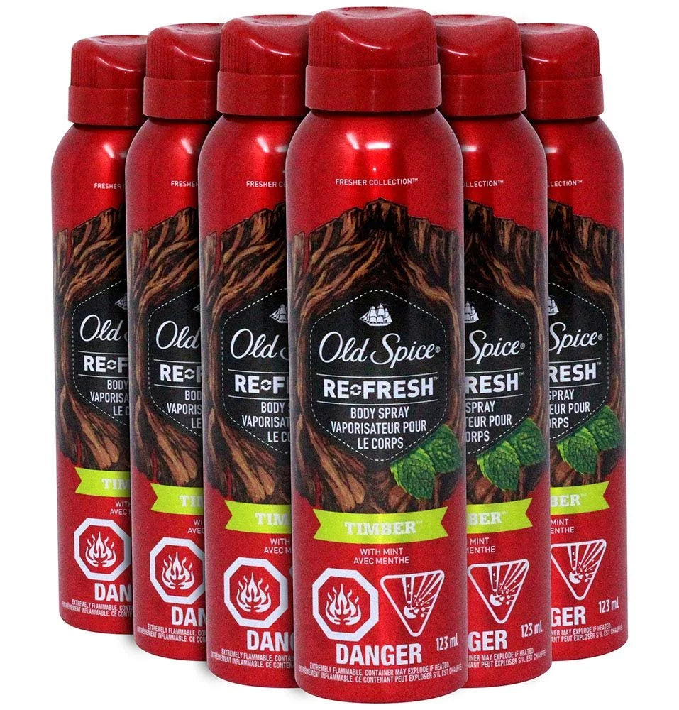 Body Spray with Mint, 4.15 Ounce Pack of 6 W1761