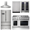 48 Inch Dual Fuel Range, Range Hood, Refrigerator, Dishwasher, Wine Cooler Y2182