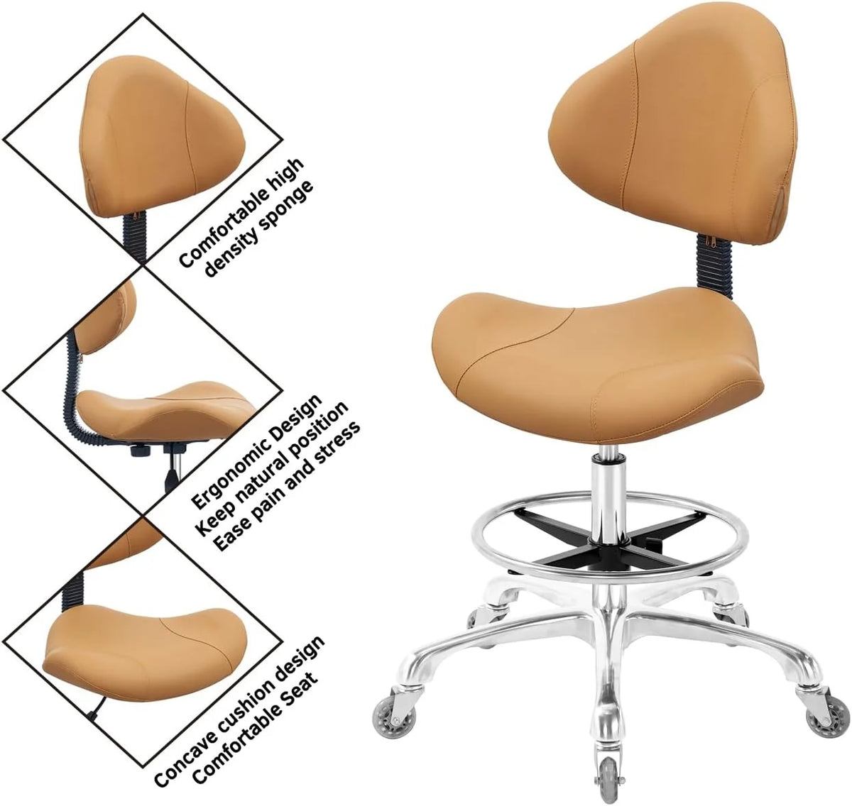 Adjustable Heavy Duty Rolling Swivel Drafting Chair M203394
