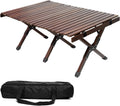 3ft Low Height Portable Folding Wooden Camping Table with Carry Bag E332844