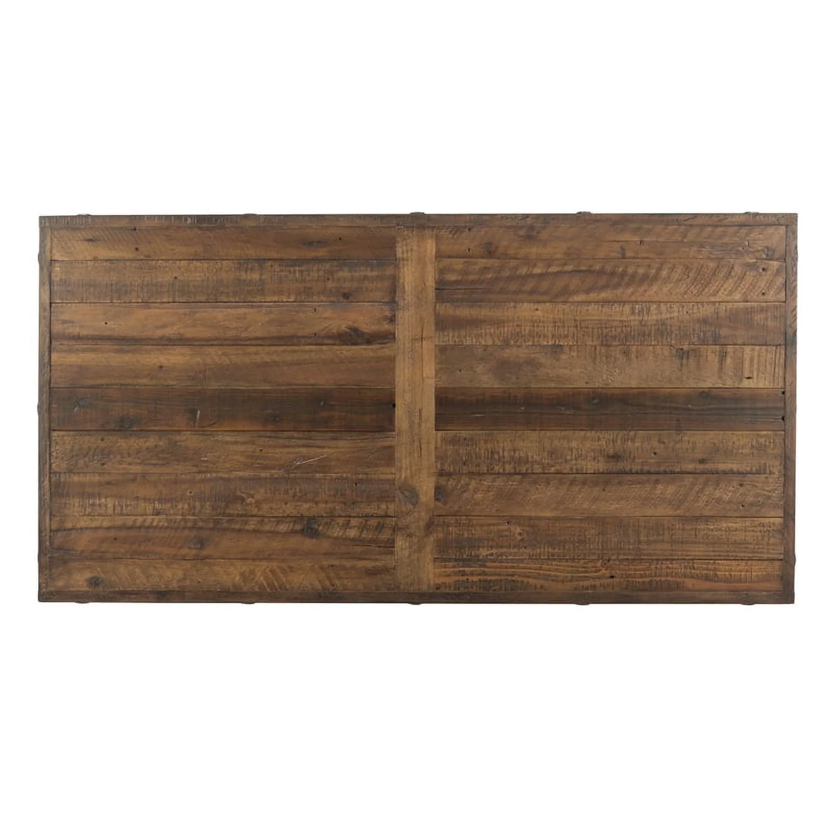 Brown Rectangular Coffee Table with Metal Frame L45859