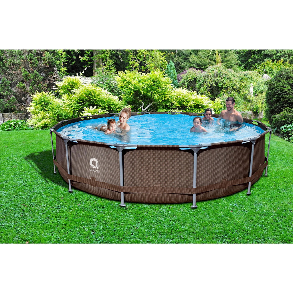 15 Foot x 33 Inch Steel Frame Above Ground Swimming Pool L304685