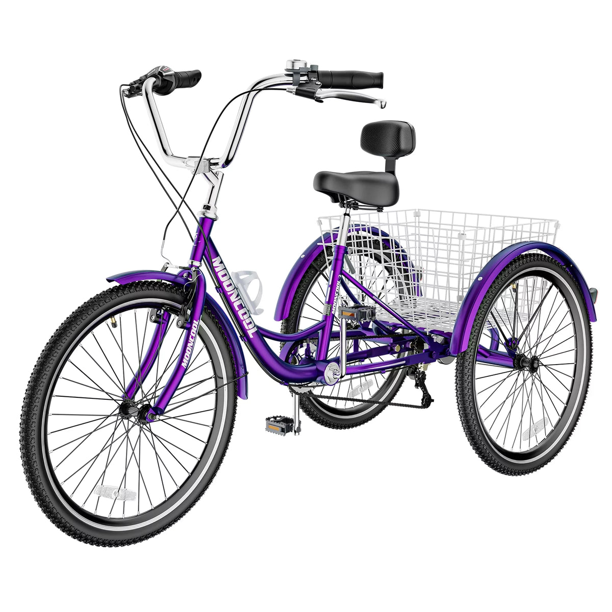 20'' 24 3 Wheel 7 Speed Adult Tricycles with Big Basket F562139