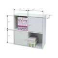 Contemporary White Wood 2 Cube 2 Cabinet Bookcase A485322
