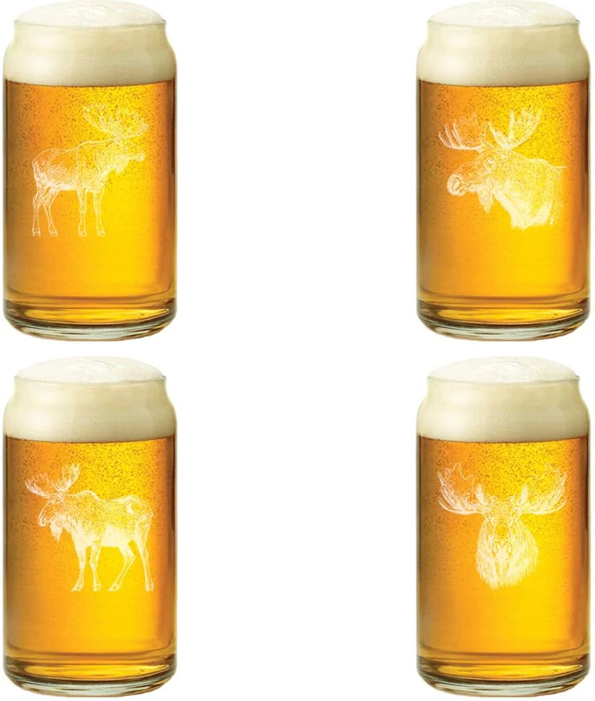16 oz Beer Can Glass Set of 4 L6532