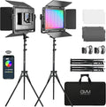 RGB LED Video Light 65W 2 Packs Aluminum Alloy U255427