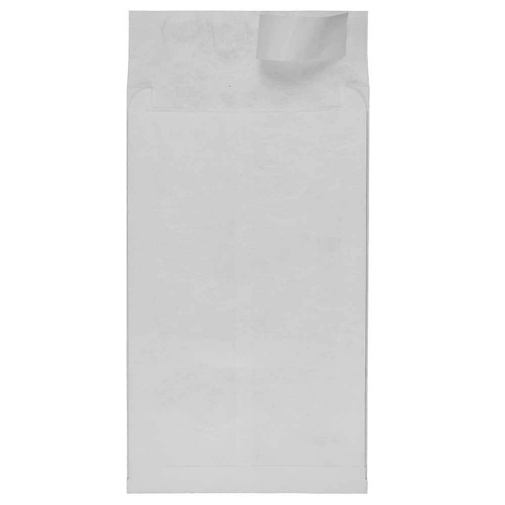White Expandable Open End Catalog Envelopes with Peel & Seal Closure, 10 x 15 x 2, 250/Box F6028