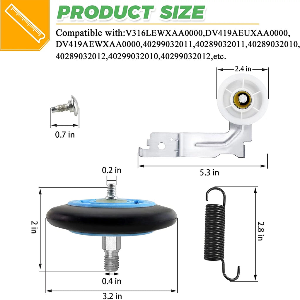 Dryer Repair Kit Drum Roller Belt Idler Pulley Q342
