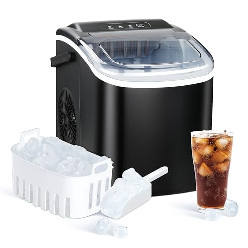 Portable Countertop Ice Maker with Ice Spoon and Basket D1190