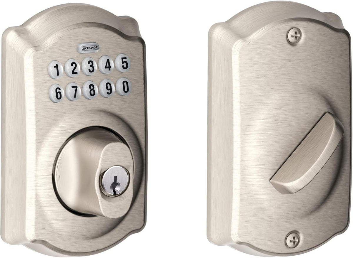Keypad Deadbolt Electronic Keyless Entry Lock Bright Brass P315482
