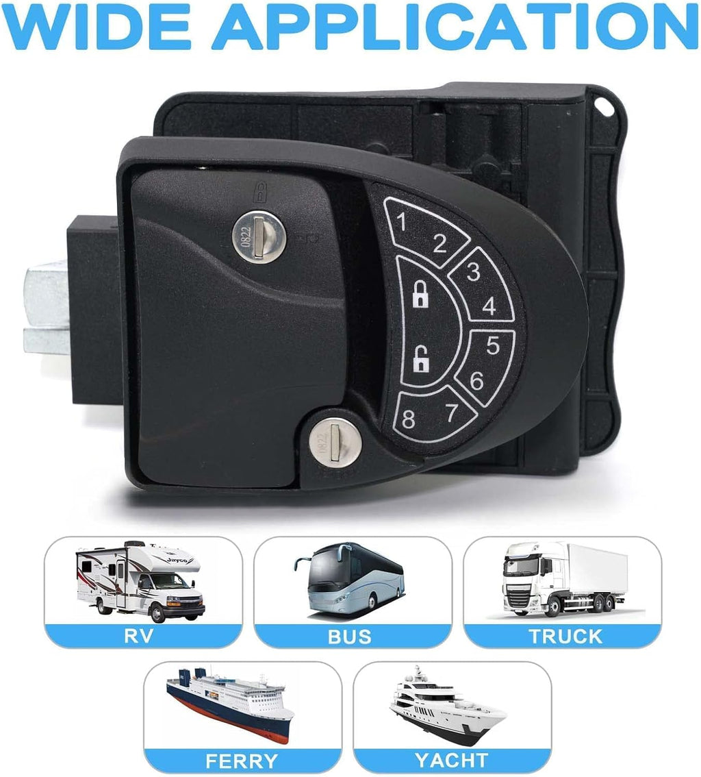 Keyless Entry Door Lock with 2 Fobs and Backlit Keypad D74015