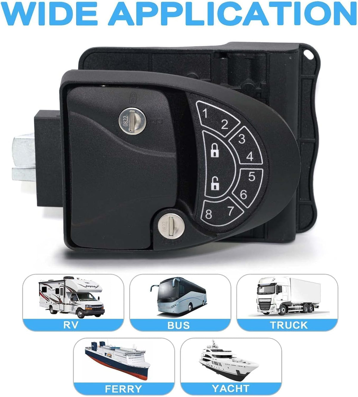Keyless Entry Door Lock with 2 Fobs and Backlit Keypad D74015