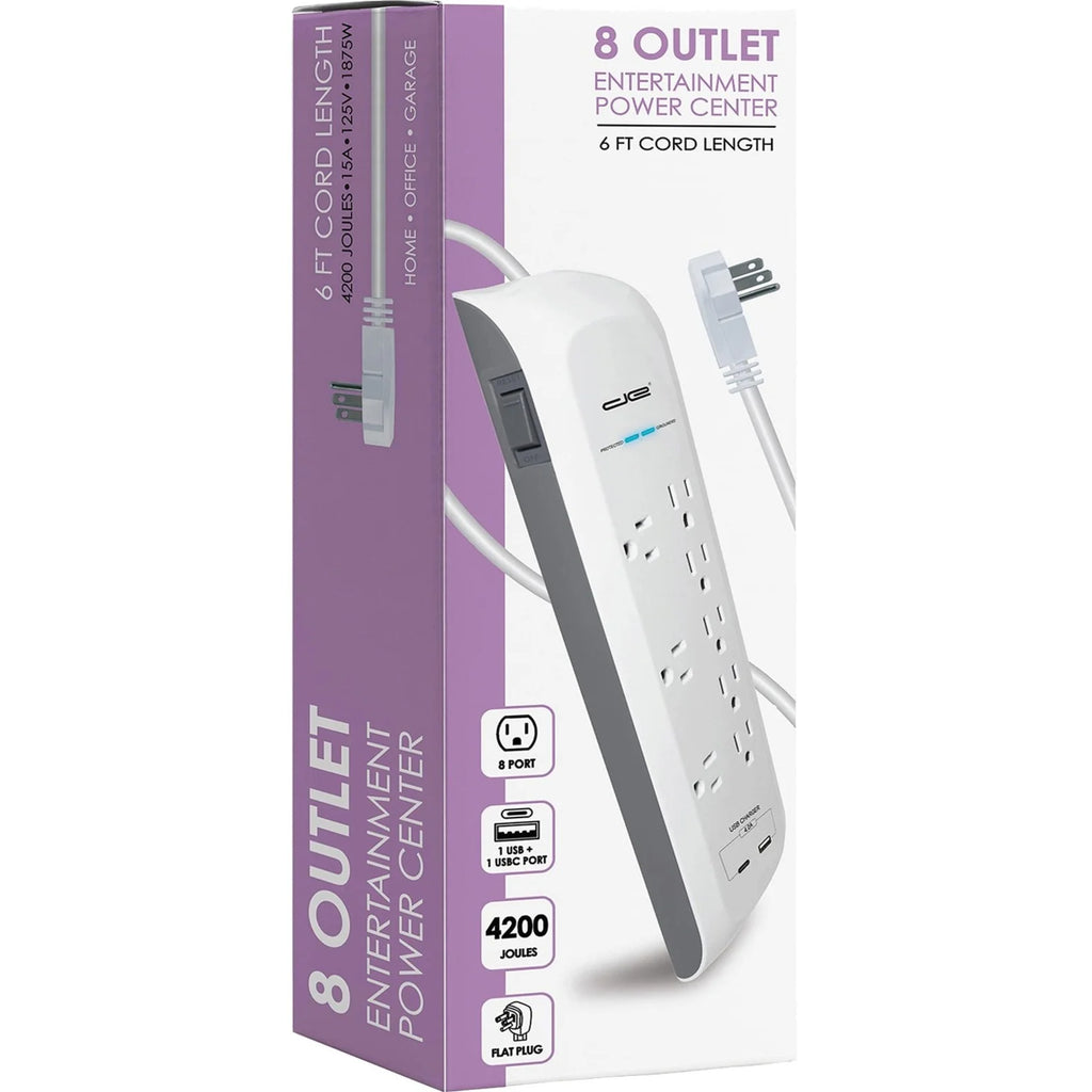 8-Outlet USB-A and USB-C Surge Protector Power Strip U972