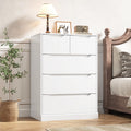 White 5 Drawer Wood Dresser C961814
