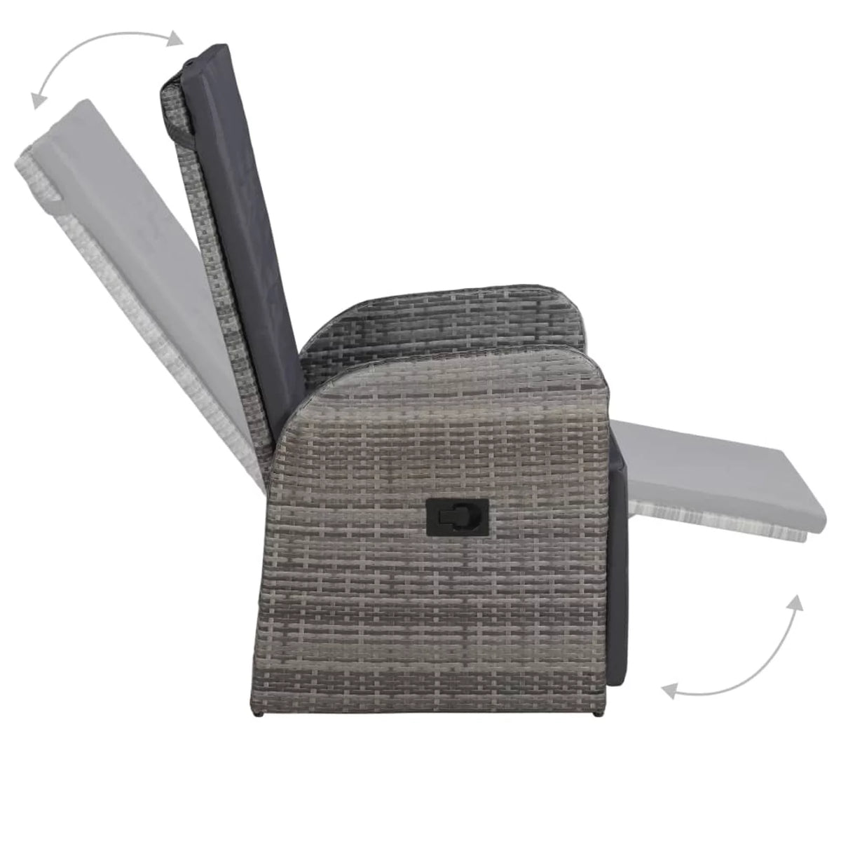 3 Piece Bistro Set with Cushions Poly Rattan Gray W767