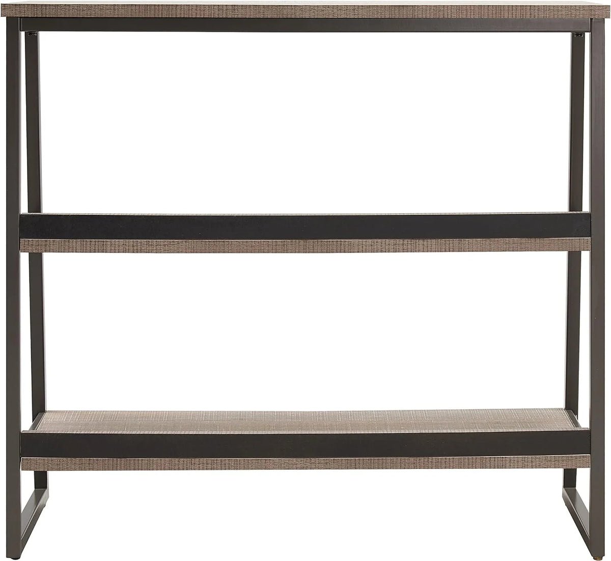 Rustic Oak/Black Shelves And Sides H974