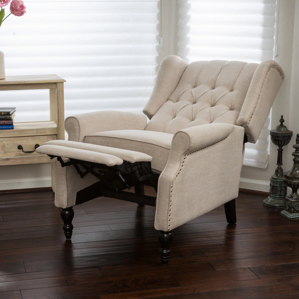 Button-tufted Reclining Club Chair F823733