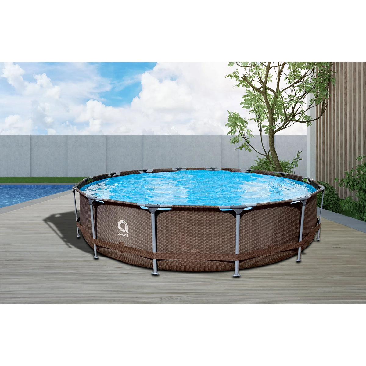 15 Foot x 33 Inch Steel Frame Above Ground Swimming Pool L304685