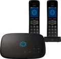 Black Home Phone Service with 2 Handsets Q854