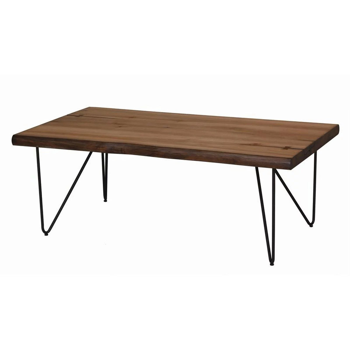 Mid-Century Wood Coffee Table with Hairpin Legs S891