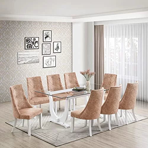 9 Piece Glass Top Dining Set O82400
