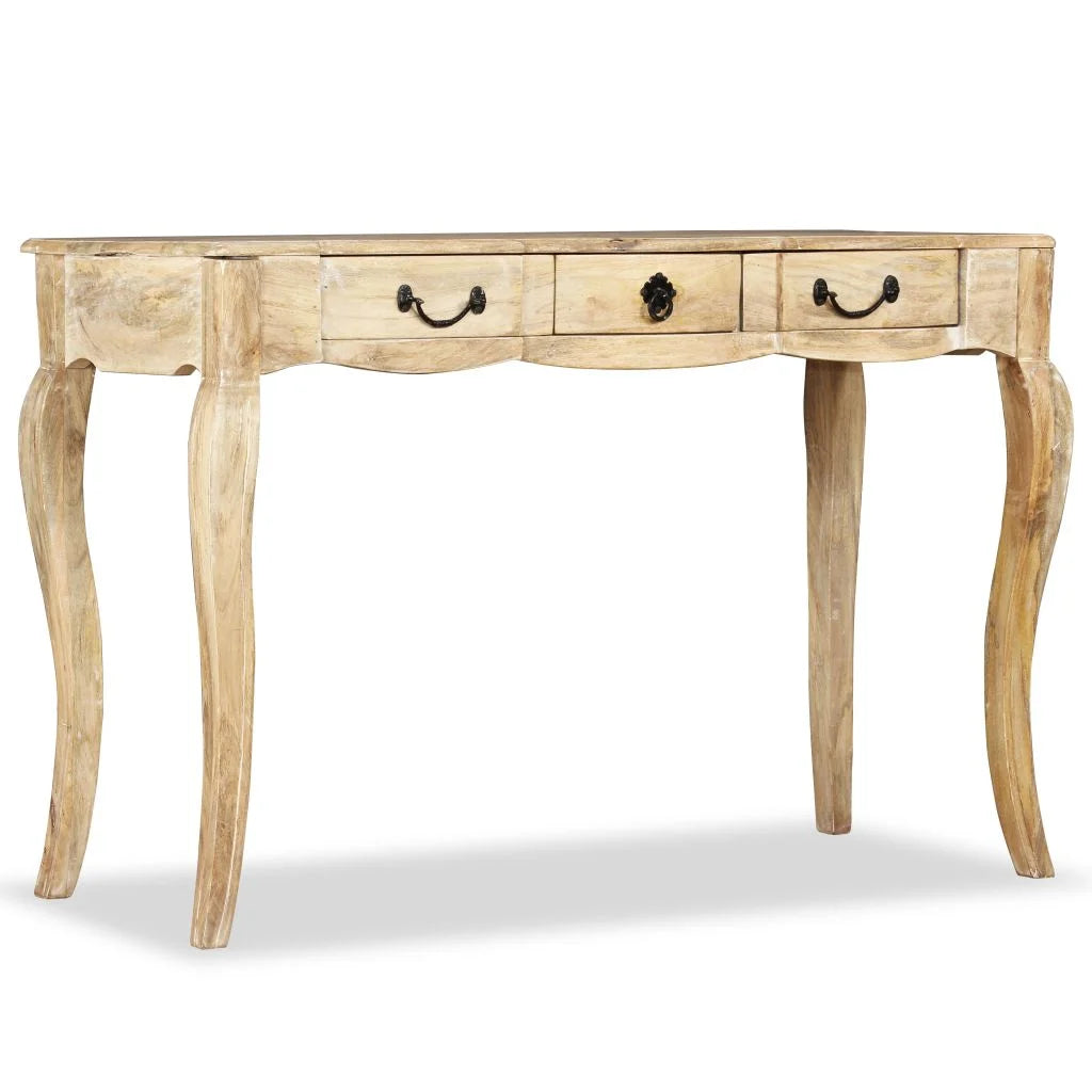 Console Table with 3 Storage Drawers Mango Wood A337632