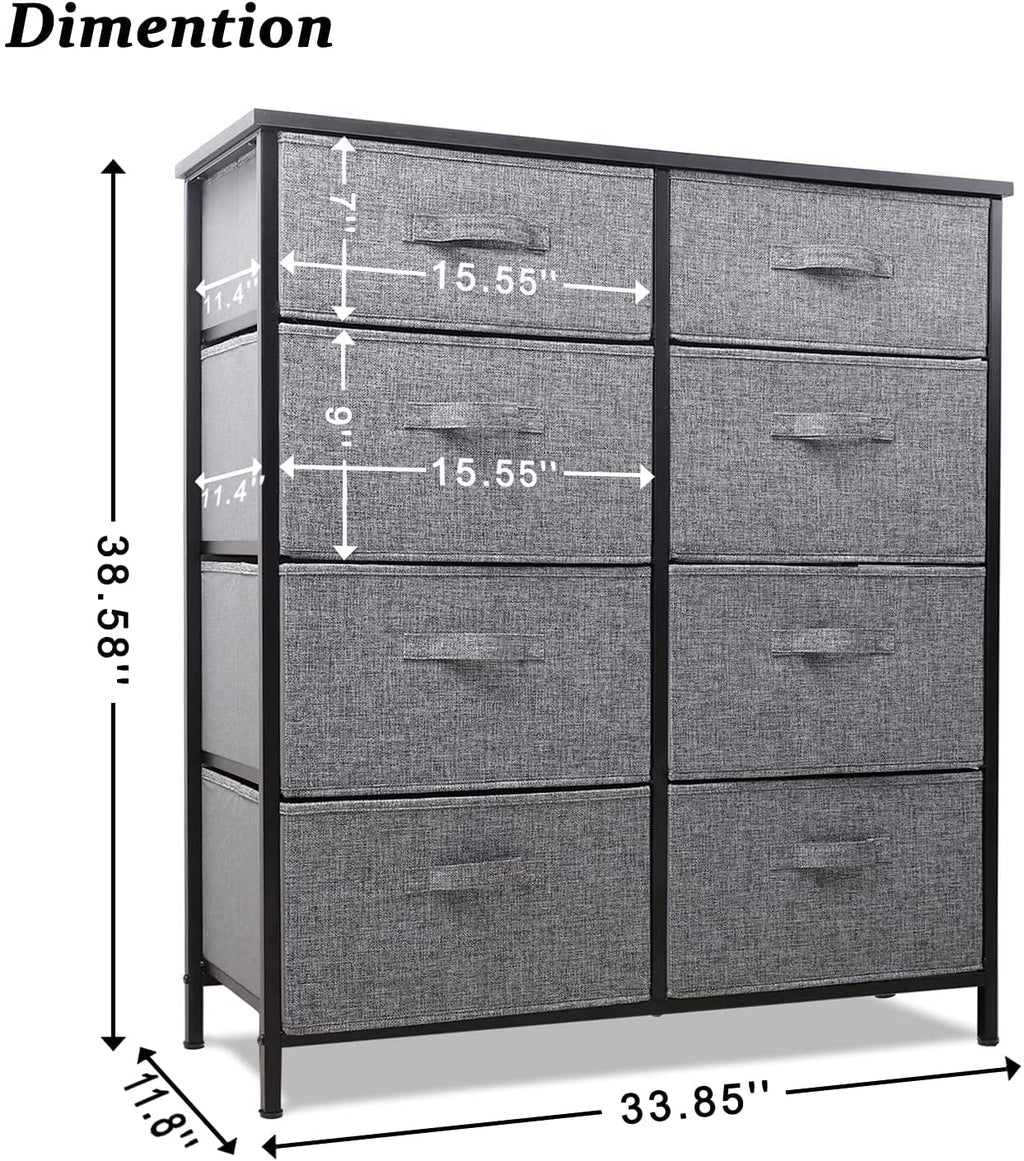 Grey 8 Drawer Dresser Z360453