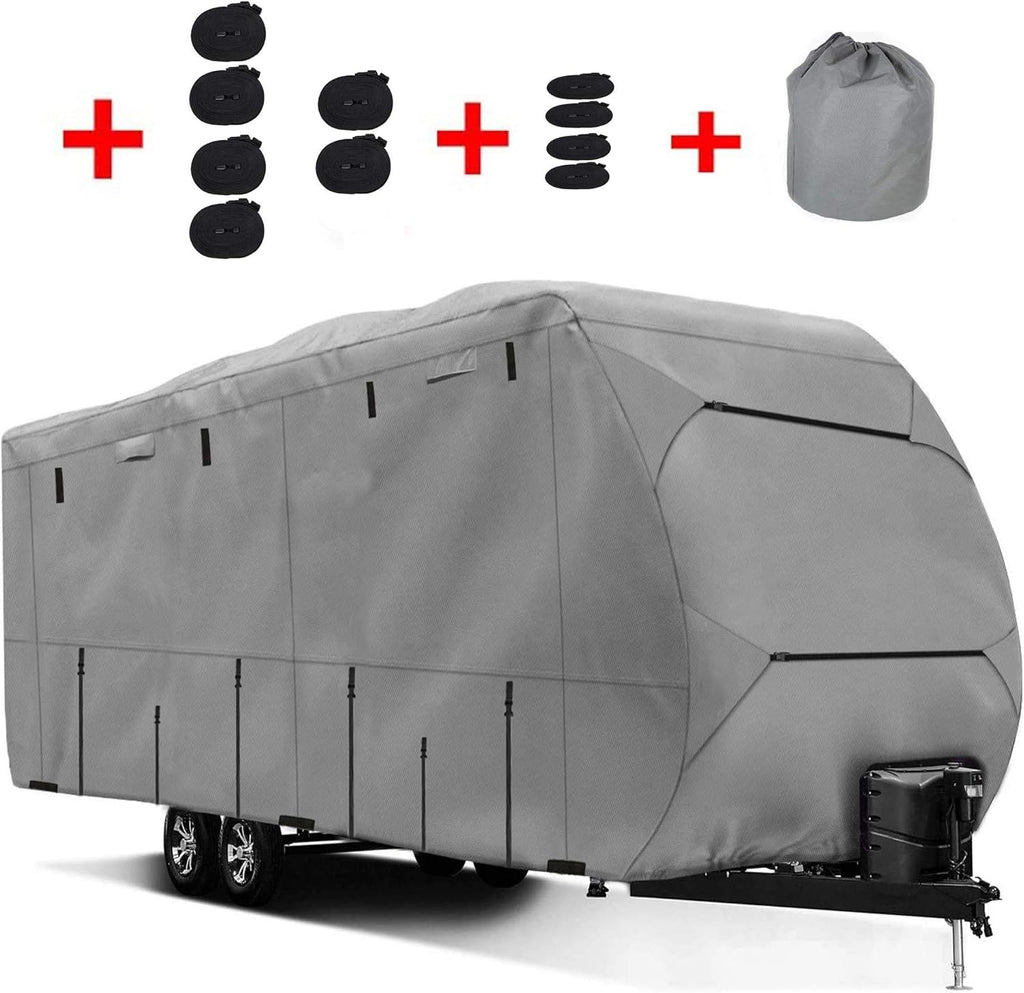Waterproof Windproof 420D Heavy Duty Polyester Oxford RV Trailer Cover S2740