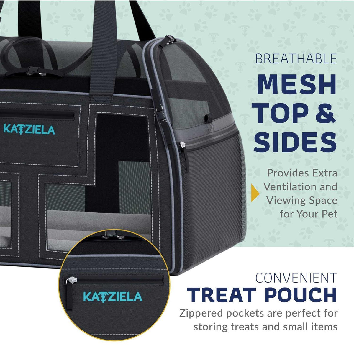 Pet Carrier with Removable Wheels and Telescopic Handle M23269