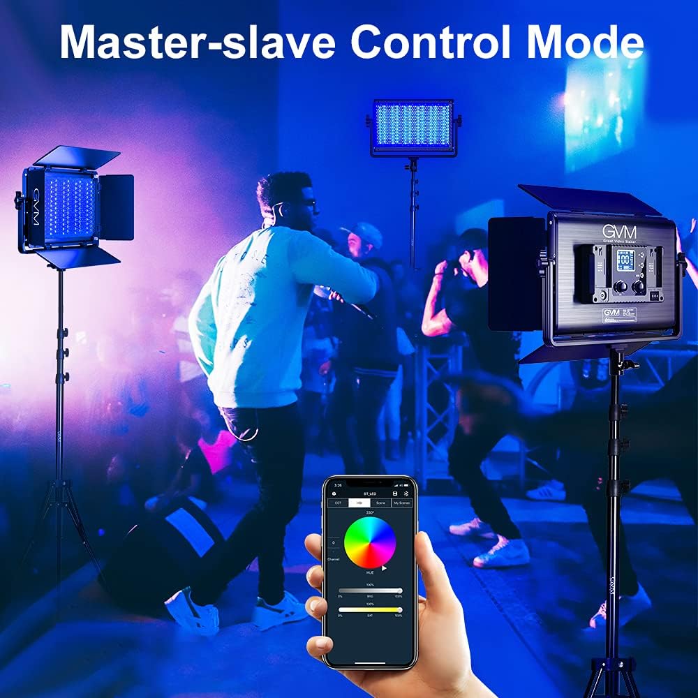 RGB LED Video Light 65W 2 Packs Aluminum Alloy U255427
