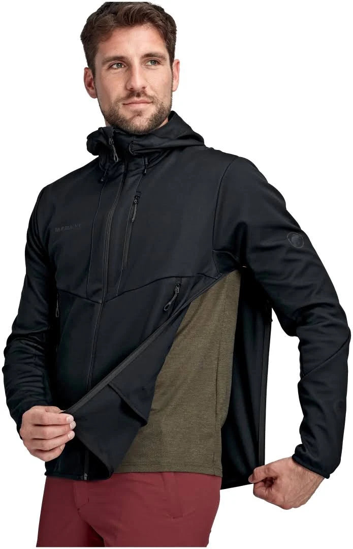 Black Hooded Softshell Jacket U99019