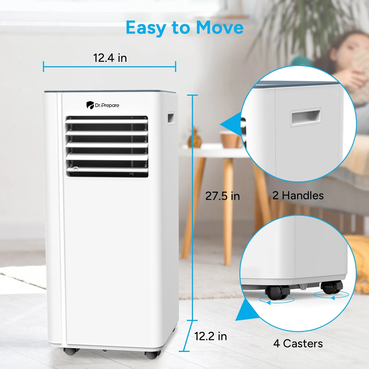 4 in 1 Portable Air Conditioner 8000 BTU 5000 BTU with Remote Control Y497