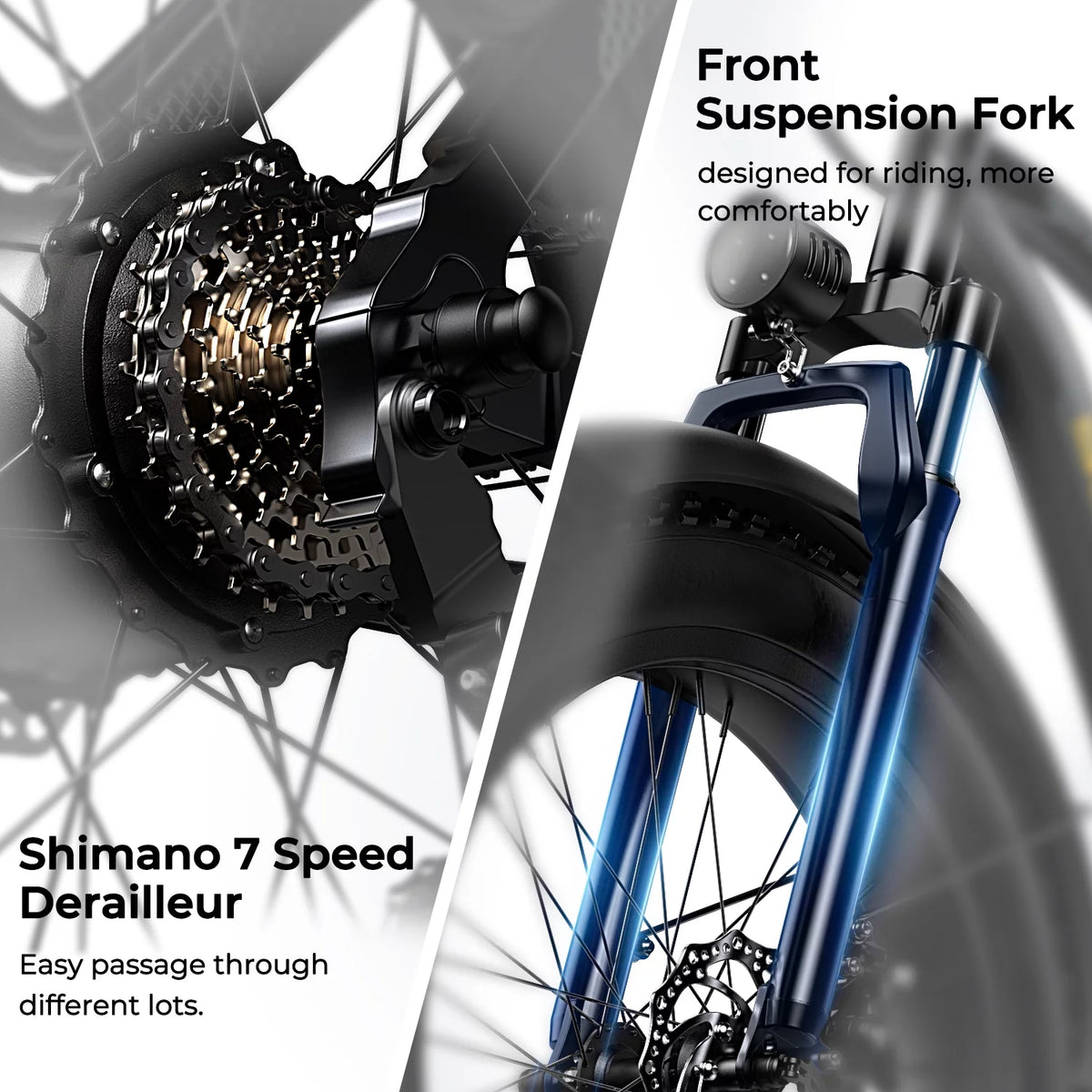 Electric Bike 26×4.0 Fat Tire 750W Motor 48V 15AH L313