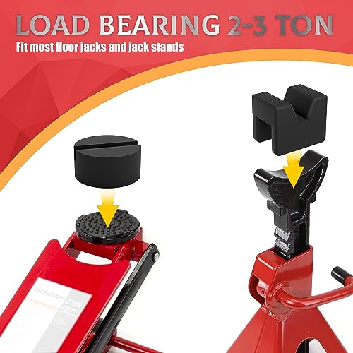 4 Pcs Universal Rubber Car Jack Pad Adapter 3.0 tons I484