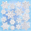 32Pcs Reusable Snowflake Window Decals N525