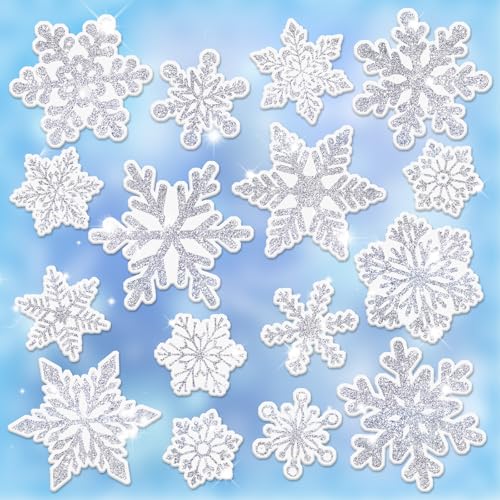 32Pcs Reusable Snowflake Window Decals N525