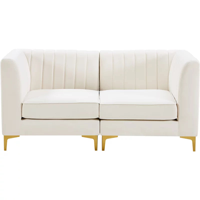 Cream Velvet Modular Sofa T70464