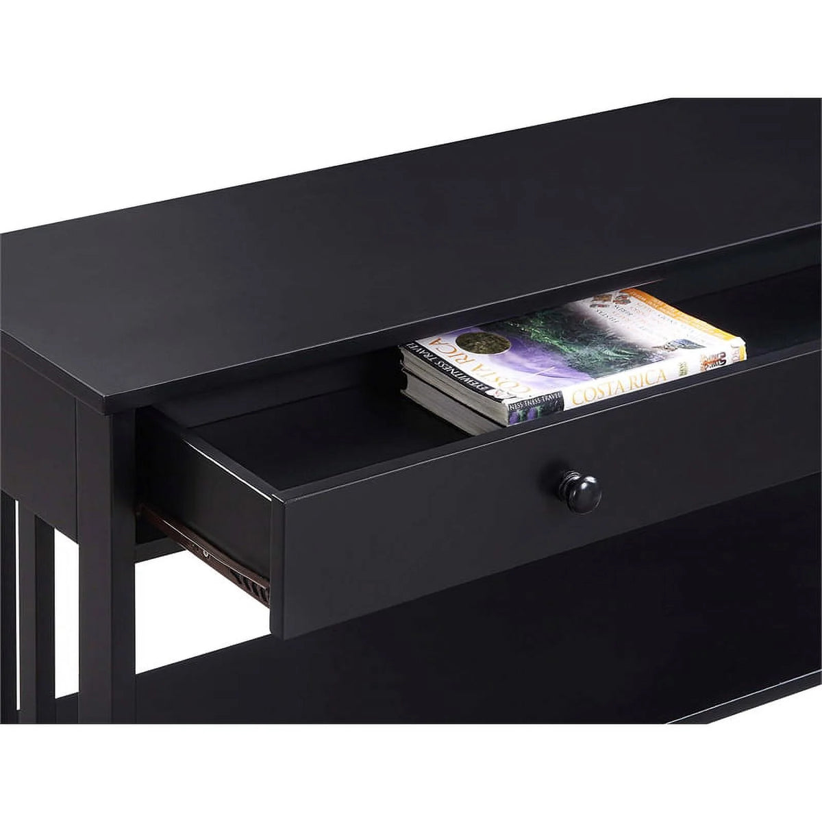 Black Wood Console Table F527