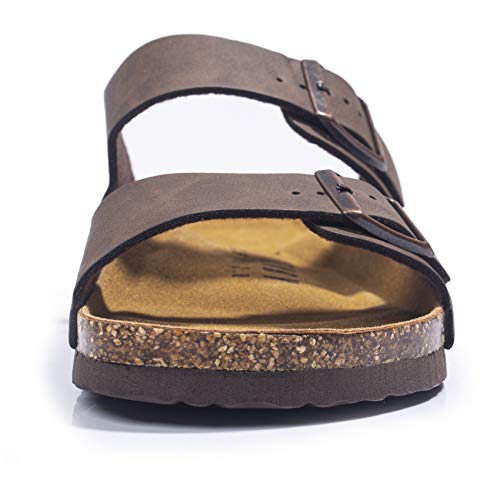Arch Support Slides with Adjustable Buckle Straps and Cork Footbed Z2959