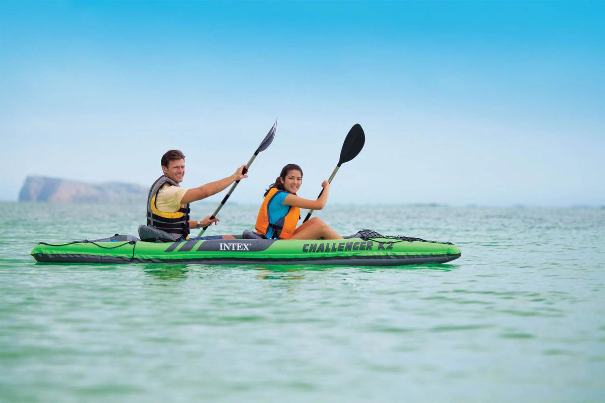 2-Person Inflatable Kayak with Oars and Pump E38829