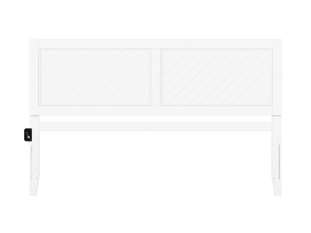 White Solid Wood King Headboard P608335