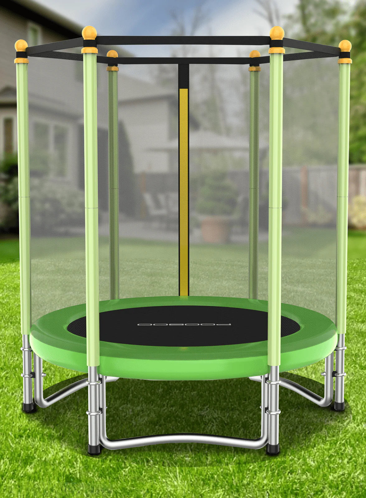 55 Trampoline with Safety Enclosure Net Y361646