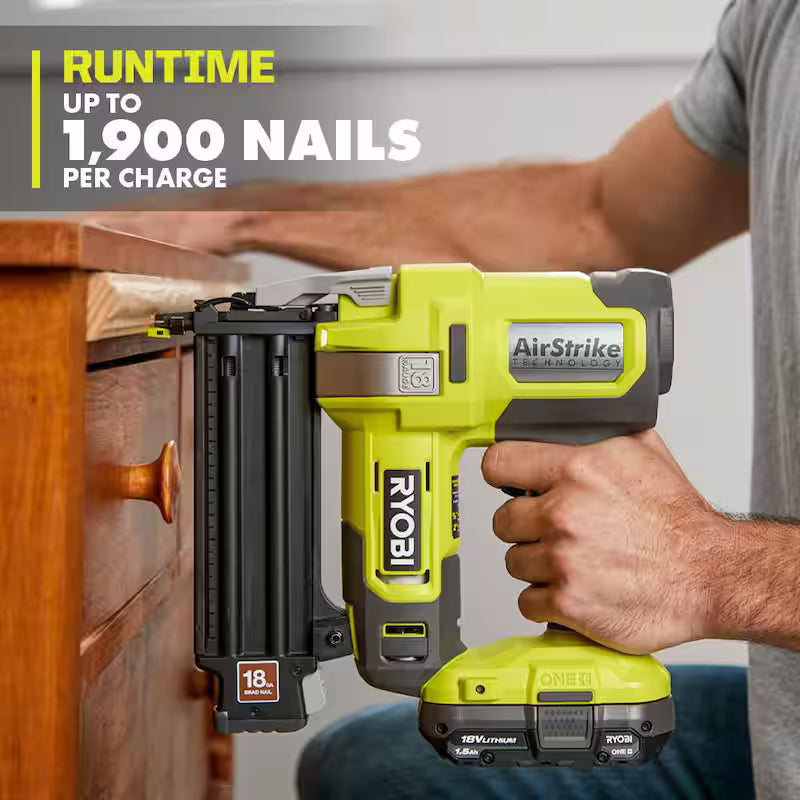 18V Cordless 18-Gauge Brad Nailer Kit with 2.0 Ah Battery and Charger P75242