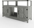 Farmhouse TV Stand with 2 Cabinets and Fireplace F540782
