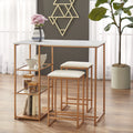 3-Piece Counter Height Dining Set with Table and 2 Stools D21052