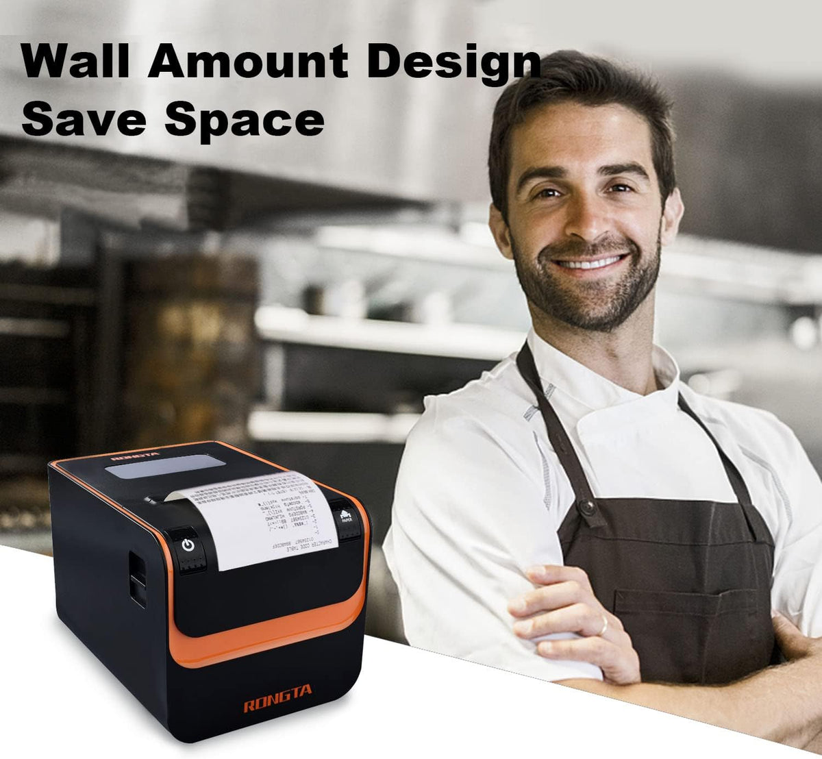 Commercial Direct Thermal Receipt Printer Auto Cutter 80MM USB H681
