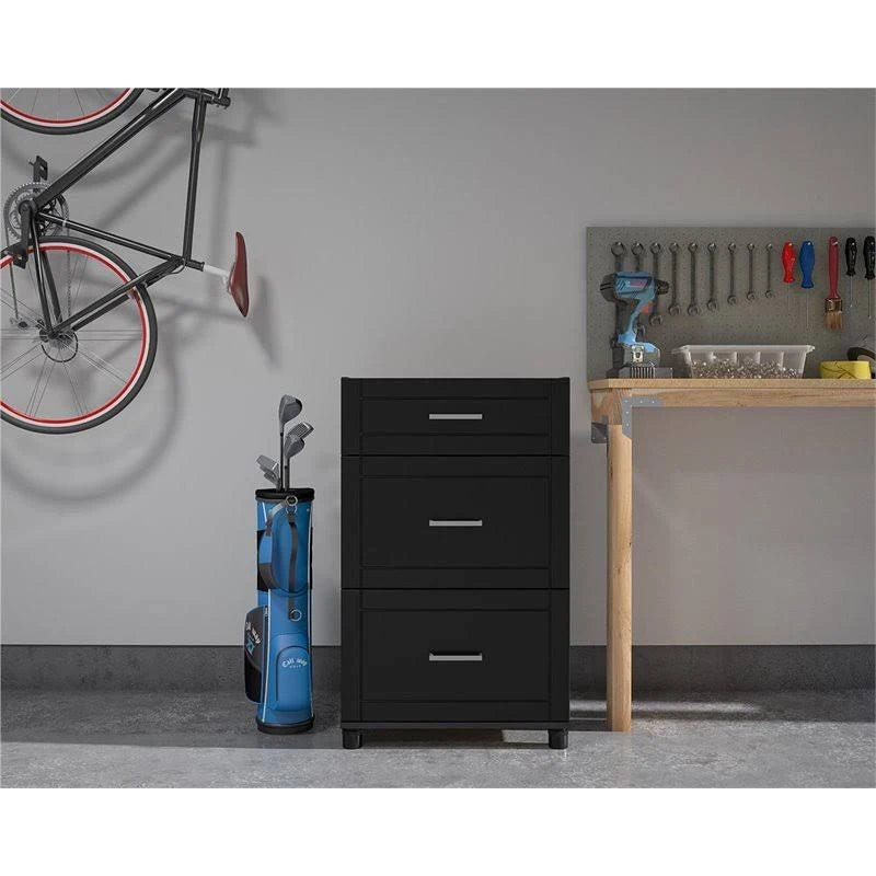 Black 3 Drawer Base Cabinet V685004