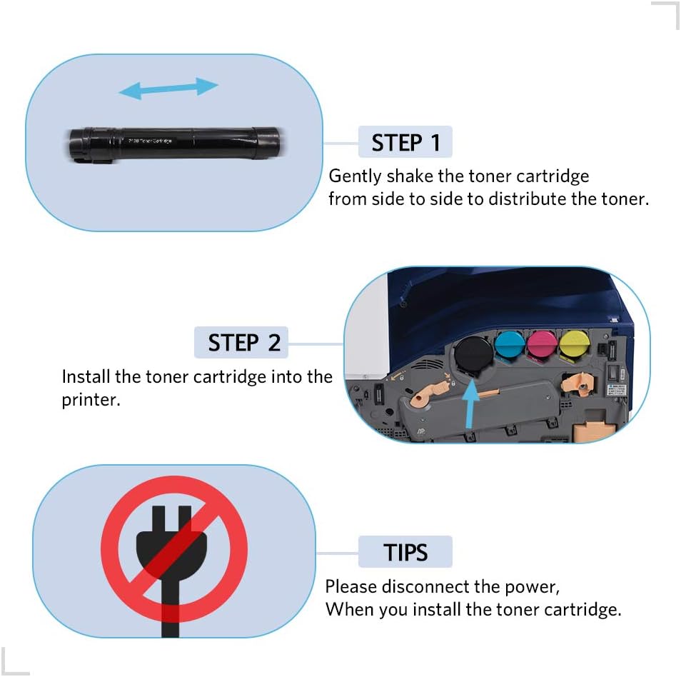 Compatible 7120 Toner Cartridge Replacement for Xerox WorkCentre 7120 7125 7220 7225 Printer Black H6915
