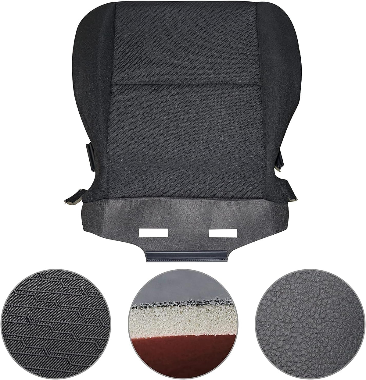 Black Cloth Seat Cover Pack of 2 D5174